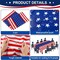 2 Pack Patriotic American Flag Tablecloth – 54” x 108” Disposable Plastic Red, White & Blue Stars & Stripes Table Covers for 4th of July, Independence Day, Memorial Day & Outdoor Party Decorations